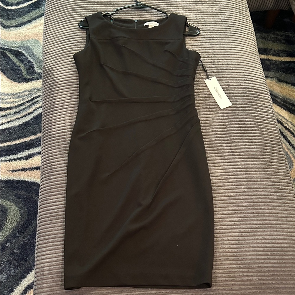 Calvin Klein Elegant Black Midi Dress